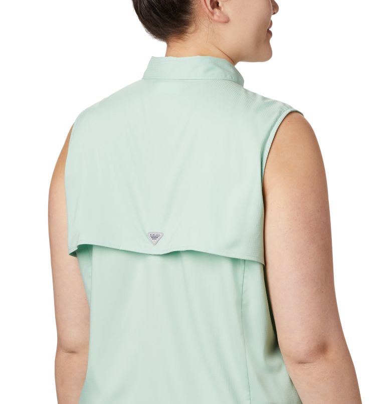 Thumbnail: Women's PFG Tamiami Sleeveless Shirt - Plus Size, Color: New Mint, image 5