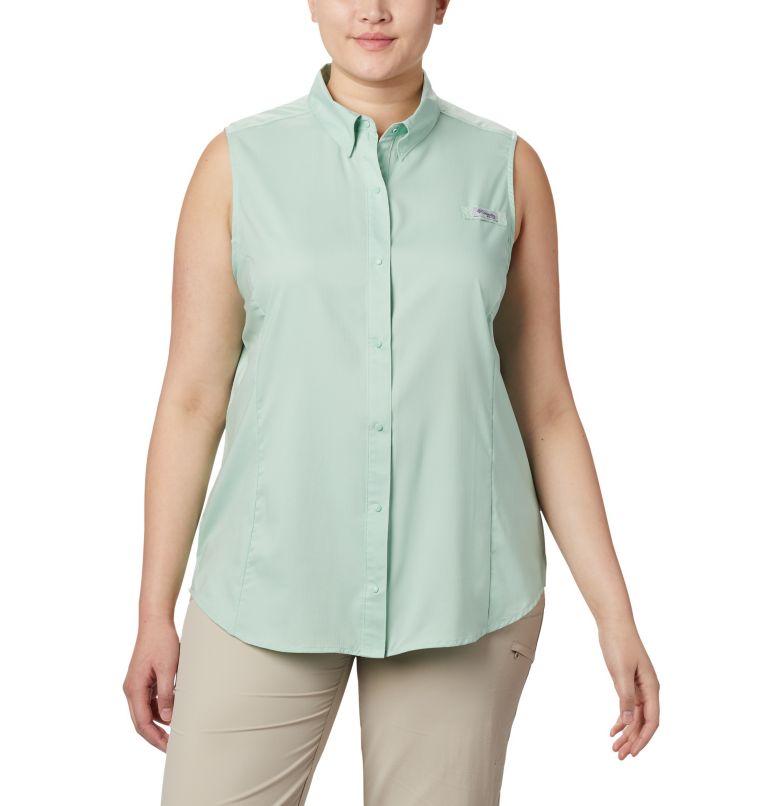 Women's PFG Tamiami Sleeveless Shirt - Plus Size, Color: New Mint, image 1