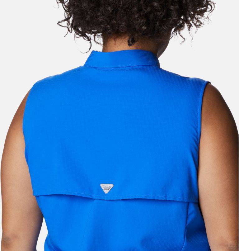 Women’s PFG Tamiami Sleeveless Shirt - Plus Size, Color: Blue Macaw, image 5