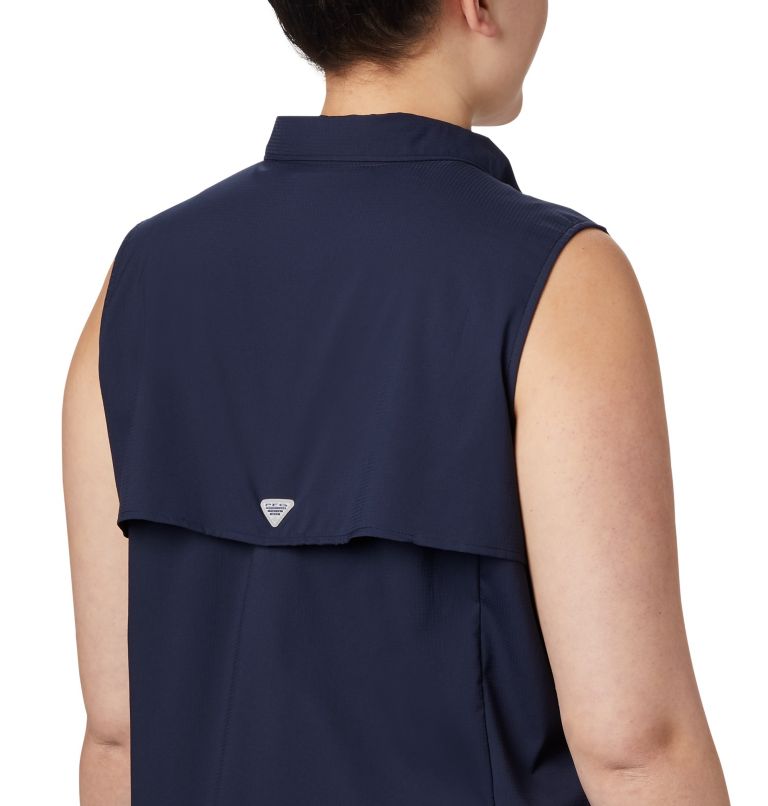 Thumbnail: Women's PFG Tamiami Sleeveless Shirt - Plus Size, Color: Collegiate Navy, image 5