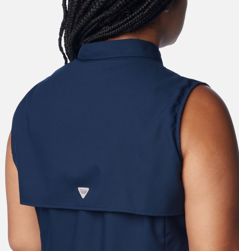 Women’s PFG Tamiami Sleeveless Shirt - Plus Size, Color: Collegiate Navy, image 5