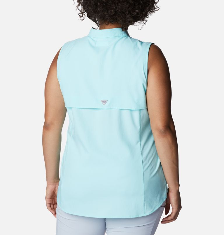 Women’s PFG Tamiami Sleeveless Shirt - Plus Size, Color: Gulf Stream, image 2