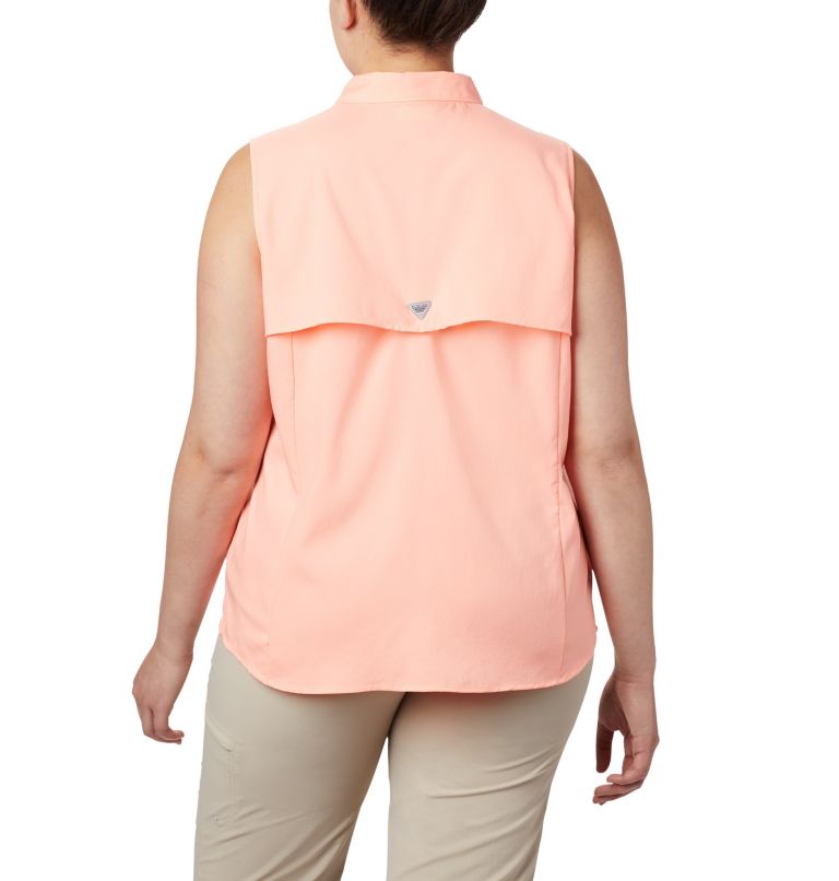 Thumbnail: Women's PFG Tamiami Sleeveless Shirt - Plus Size, Color: Tiki Pink, image 2