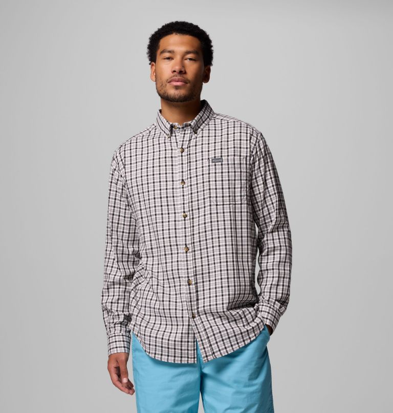 Men's Rapid Rivers II Long Sleeve Shirt, Color: Black Trail Crossing Gingham, image 1