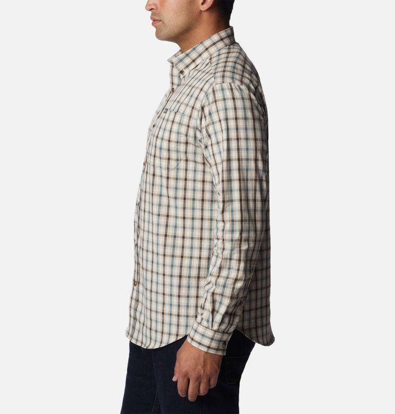 Columbia Rapid Rivers II Long Sleeve Shirt Maglietta da Escursionismo, Collegiate Navy Everyday Gingham, S Uomo