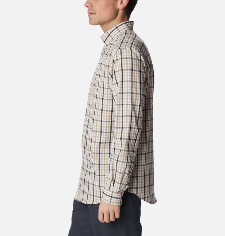 Men’s Rapid Rivers II Long Sleeve Shirt, Color: Ancient Fossil Gingham, image 3