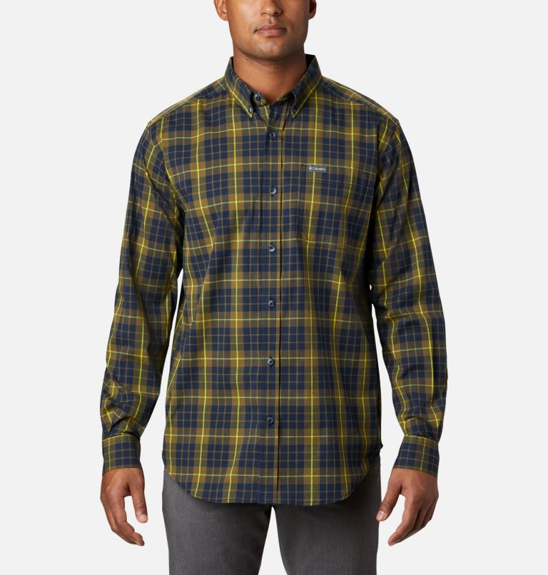 Men's Rapid Rivers II Long Sleeve Shirt, Color: New Olive Traditional Plaid, image 1