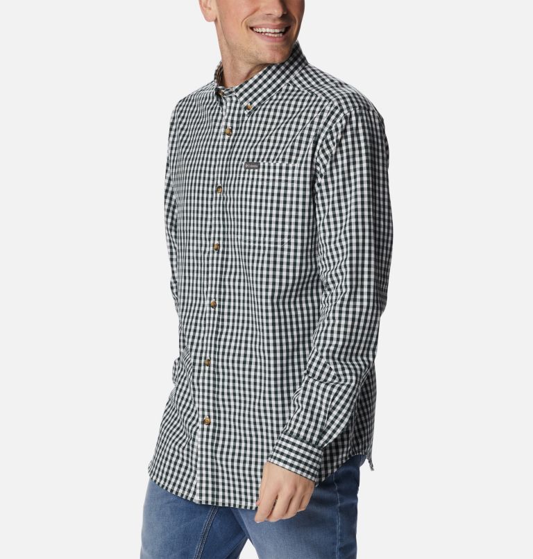 Men’s Rapid Rivers II Long Sleeve Shirt, Color: Spruce Gingham, image 5