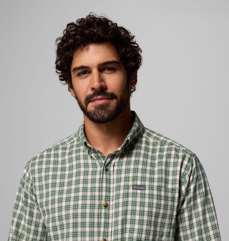 Men's Rapid Rivers II Long Sleeve Shirt, Color: Rain Forest Falls Plaid, image 6