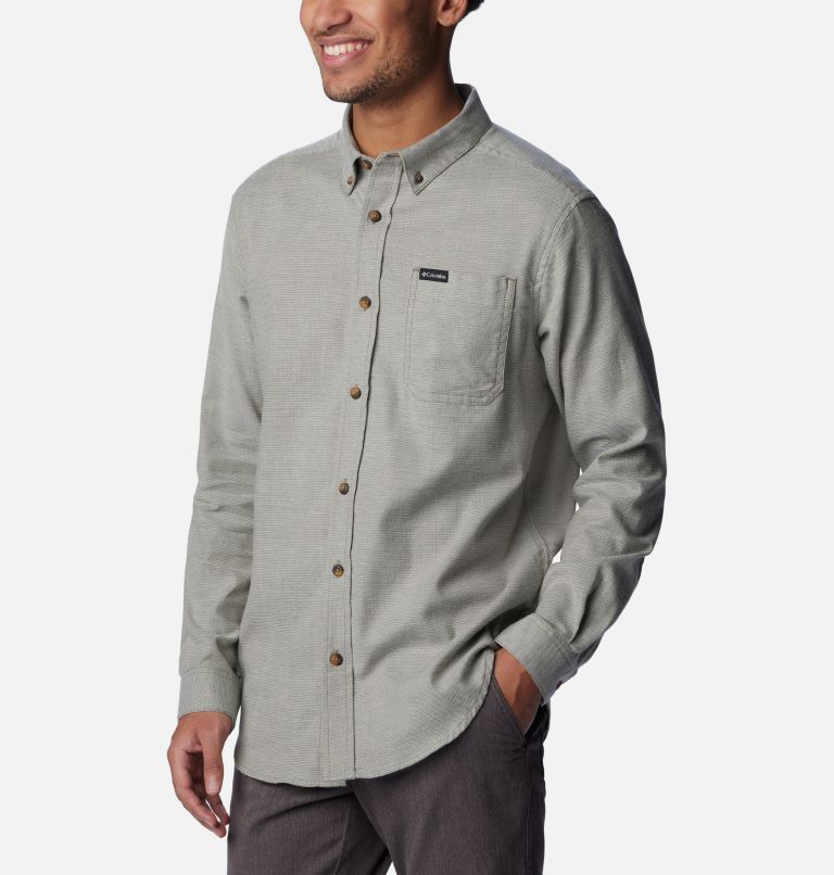 Men's Rapid Rivers II Long Sleeve Shirt, Color: Stone Green Oxford, image 5
