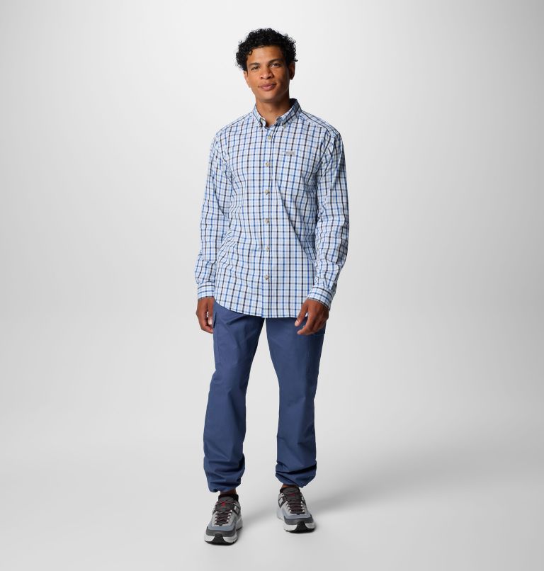 Men's Rapid Rivers II Long Sleeve Shirt, Color: Mtn Blue Everyday Gingham, image 3