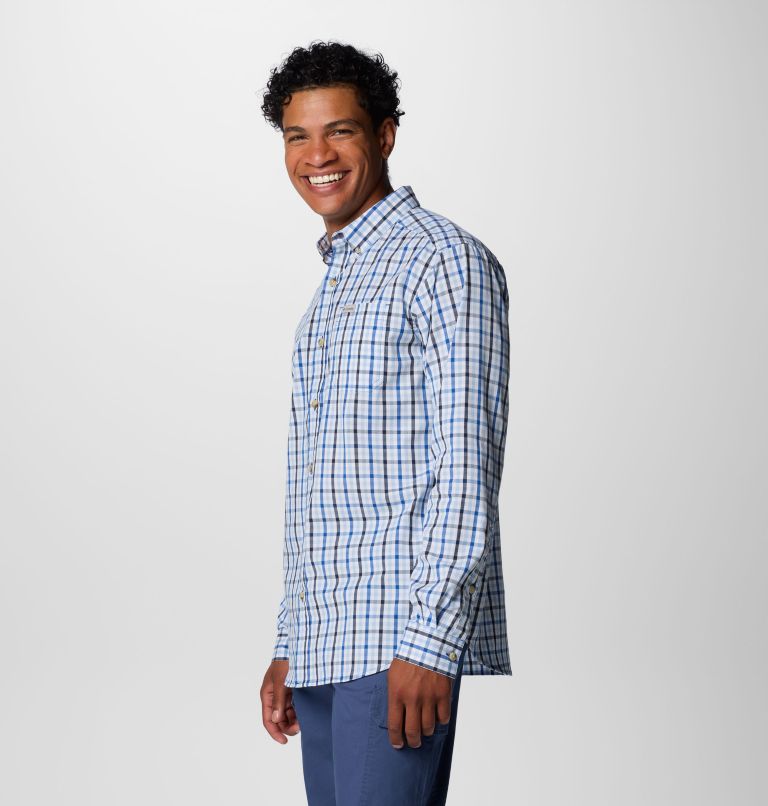 Men's Rapid Rivers II Long Sleeve Shirt, Color: Mtn Blue Everyday Gingham, image 4