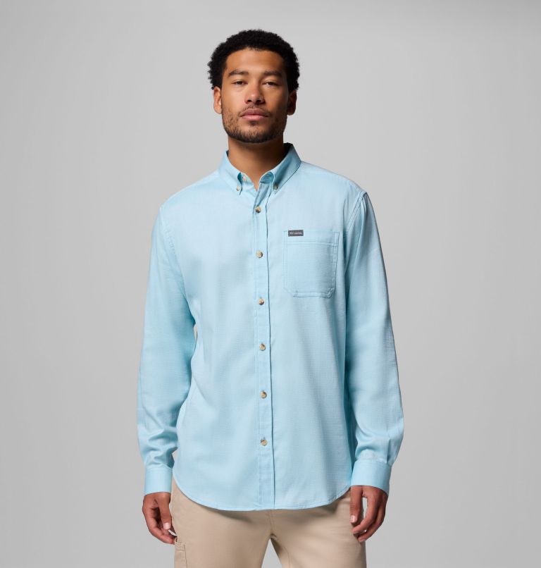 Men's Rapid Rivers II Long Sleeve Shirt, Color: Vintage Blue Oxford, image 1