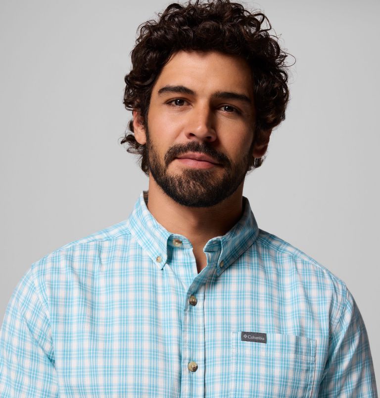 Men's Rapid Rivers II Long Sleeve Shirt, Color: Vintage Blue Falls Plaid, image 6