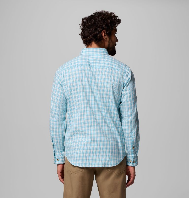 Men's Rapid Rivers II Long Sleeve Shirt, Color: Vintage Blue Falls Plaid, image 3