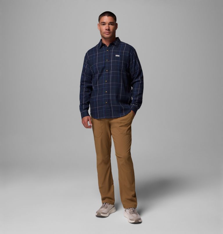 Men's Rapid Rivers II Long Sleeve Shirt, Color: Collegiate Navy Tattersall, image 2