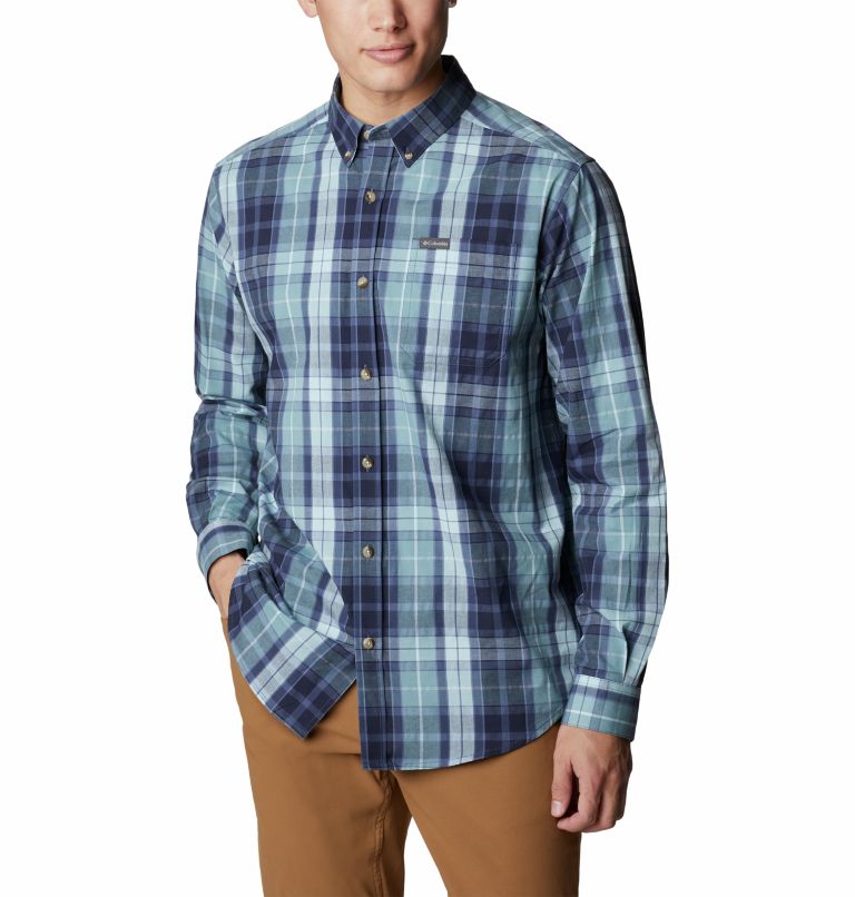 Men’s Rapid Rivers II Long Sleeve Shirt, Color: Spring Blue Multi Plaid, image 5