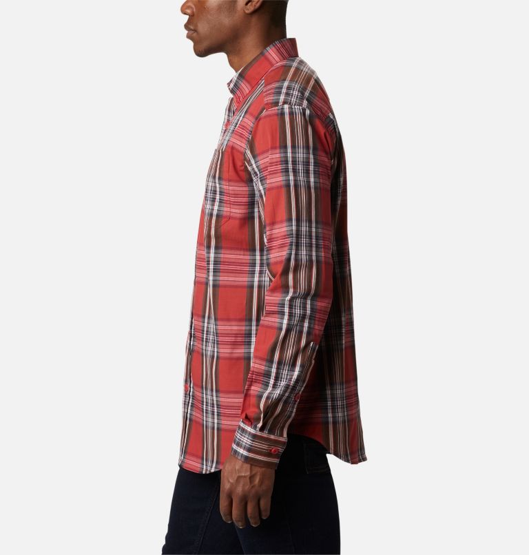 Men's Rapid Rivers II Long Sleeve Shirt, Color: Mountain Red Multi Plaid, image 3