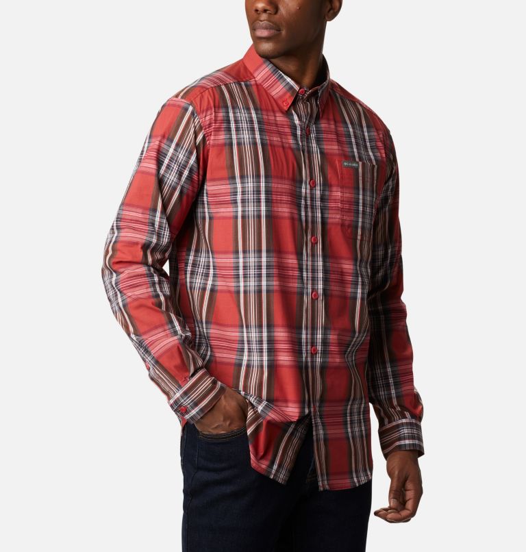 Men's Rapid Rivers II Long Sleeve Shirt, Color: Mountain Red Multi Plaid, image 5