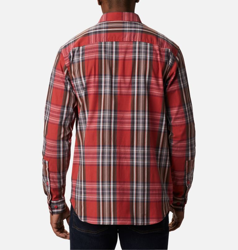 Men's Rapid Rivers II Long Sleeve Shirt, Color: Mountain Red Multi Plaid, image 2