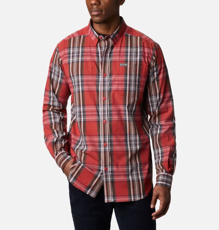 Men's Rapid Rivers II Long Sleeve Shirt, Color: Mountain Red Multi Plaid, image 1