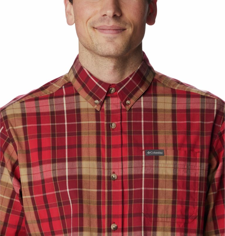 Men’s Rapid Rivers II Long Sleeve Shirt, Color: Mountain Red Multi Plaid, image 3