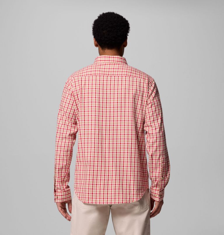 Men's Rapid Rivers II Long Sleeve Shirt, Color: Mtn Red Trail Crossing Gingham, image 3