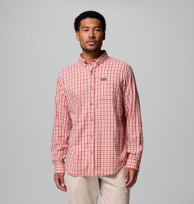 Men's Rapid Rivers II Long Sleeve Shirt, Color: Mtn Red Trail Crossing Gingham, image 1