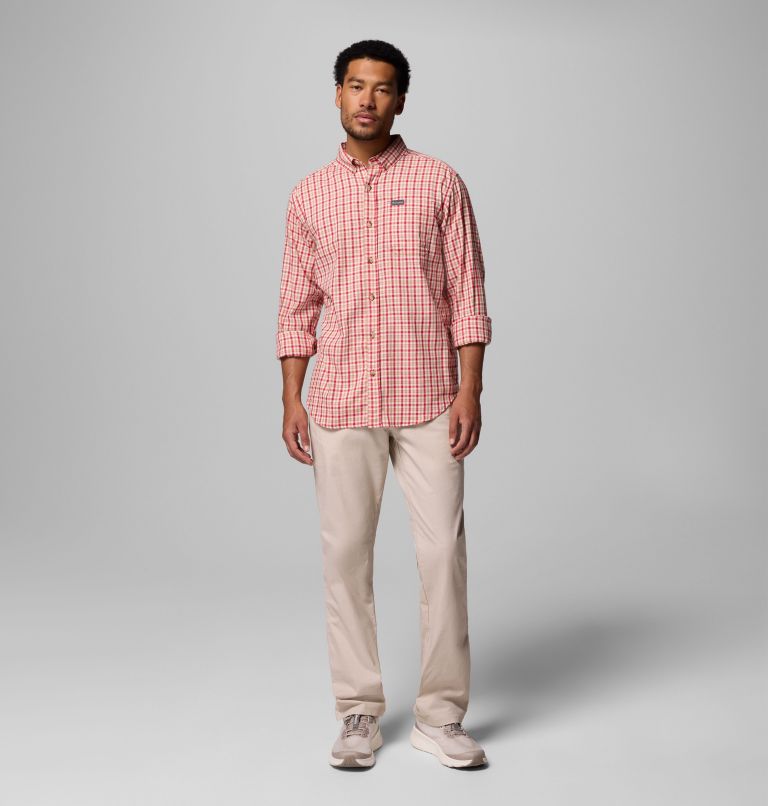 Men's Rapid Rivers II Long Sleeve Shirt, Color: Mtn Red Trail Crossing Gingham, image 2