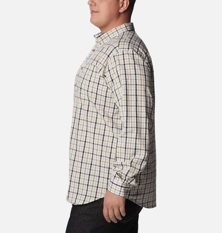 Men’s Rapid Rivers II Long Sleeve Shirt - Big, Color: Ancient Fossil Gingham, image 3