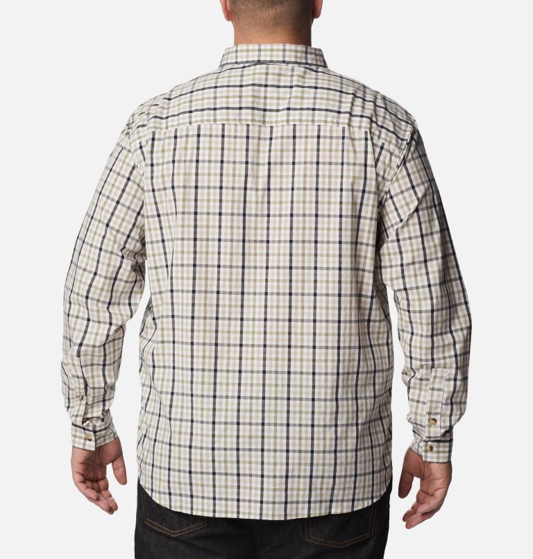 Men’s Rapid Rivers II Long Sleeve Shirt - Big, Color: Ancient Fossil Gingham, image 2
