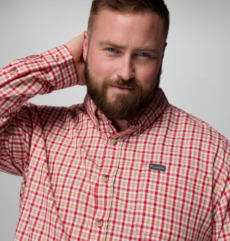 Men's Rapid Rivers II Long Sleeve Shirt - Big, Color: Mtn Red Trail Crossing Gingham, image 5