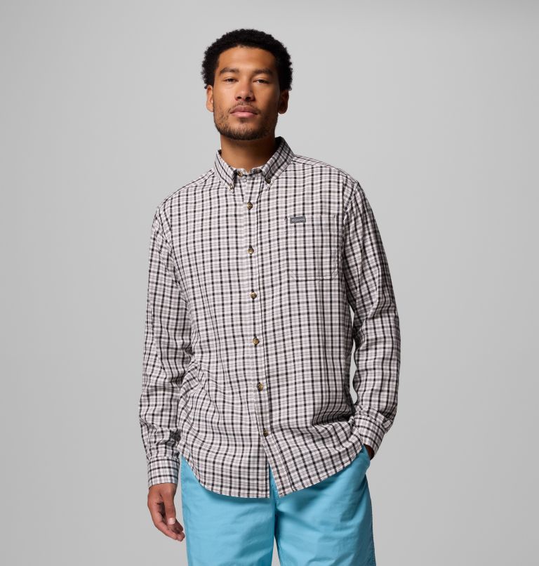 Men's Rapid Rivers II Long Sleeve Shirt - Tall, Color: Black Trail Crossing Gingham, image 1