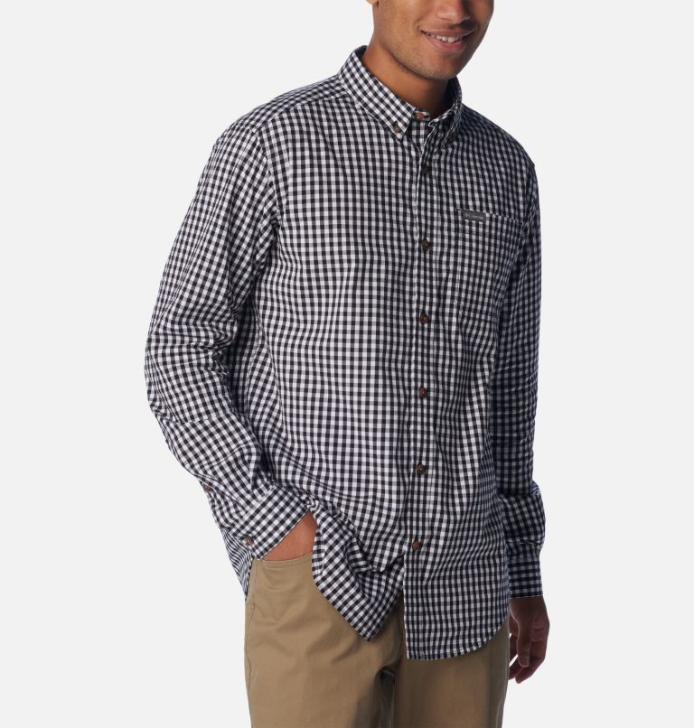 Men’s Rapid Rivers II Long Sleeve Shirt - Tall, Color: Black Everyday Gingham, image 5