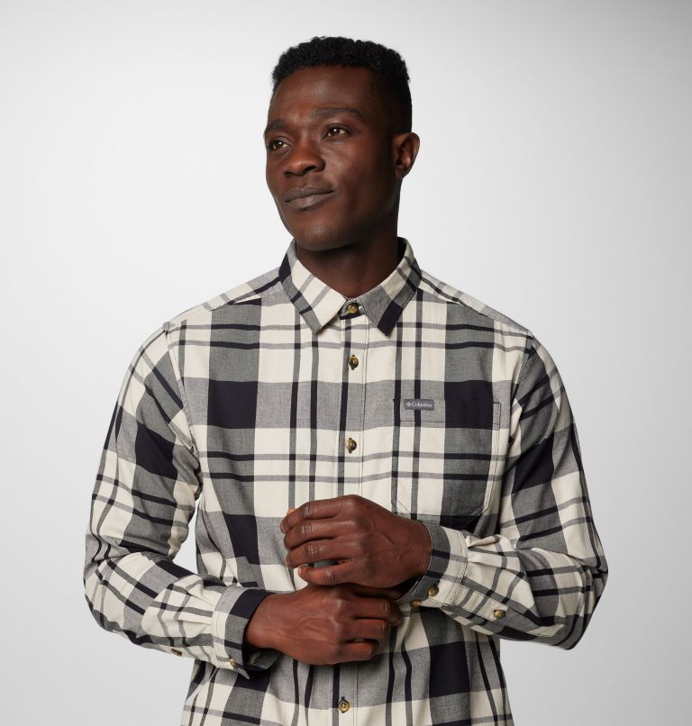 Men's Vapor Ridge III Long Sleeve Shirt, Color: Black Rivercrossing Plaid, image 5
