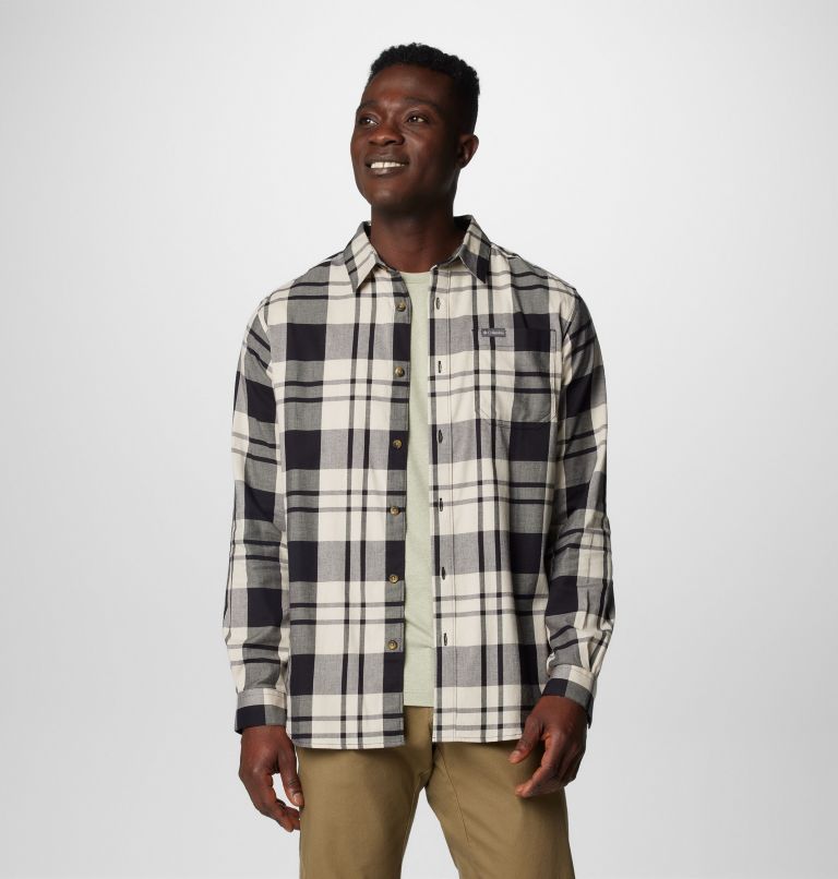 Men's Vapor Ridge III Long Sleeve Shirt, Color: Black Rivercrossing Plaid, image 1