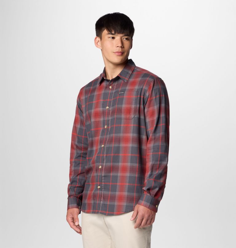 Men's Vapor Ridge III Long Sleeve Shirt, Color: Spice Tartan Ombre, image 4