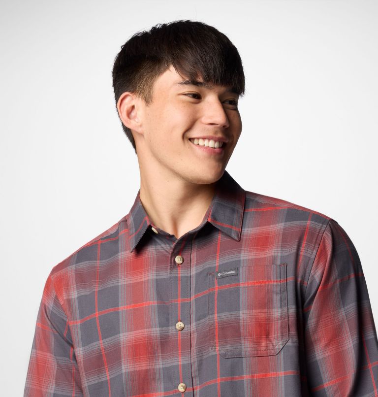 Men's Vapor Ridge III Long Sleeve Shirt, Color: Spice Tartan Ombre, image 5