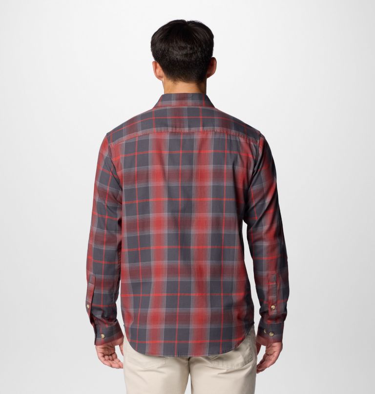 Men's Vapor Ridge III Long Sleeve Shirt, Color: Spice Tartan Ombre, image 2