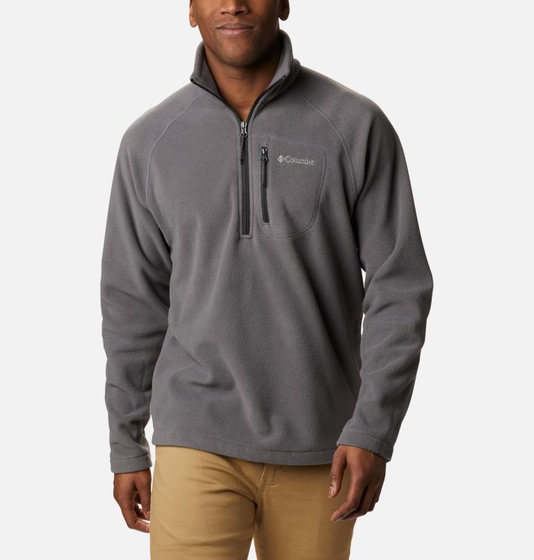 Mens half zip fleece pullover with pockets online