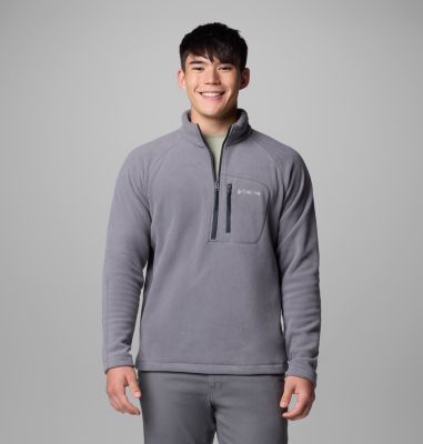 Men's Fast Trek III Half Zip Fleece Pullover, Color: City Grey, Shark, image 7