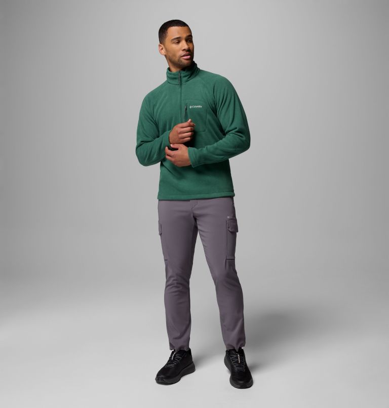Men's Fast Trek III Half Zip Fleece Pullover, Color: Rain Forest, image 2
