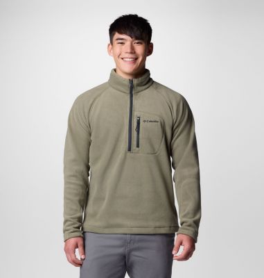 Men's Fast Trek III Half Zip Fleece Pullover, Color: Stone Green, Shark, image 9