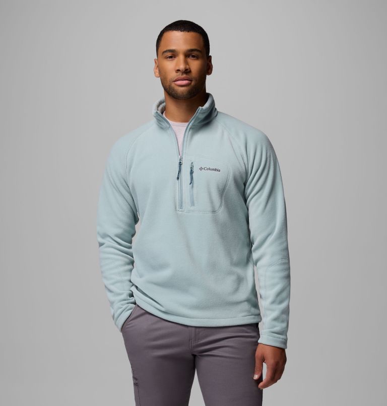 Men's Fast Trek III Half Zip Fleece Pullover, Color: Crushed Blue, image 1