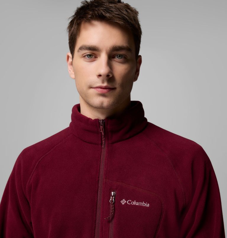 Men's Fast Trek III Half Zip Fleece Pullover, Color: Rich Wine, image 5