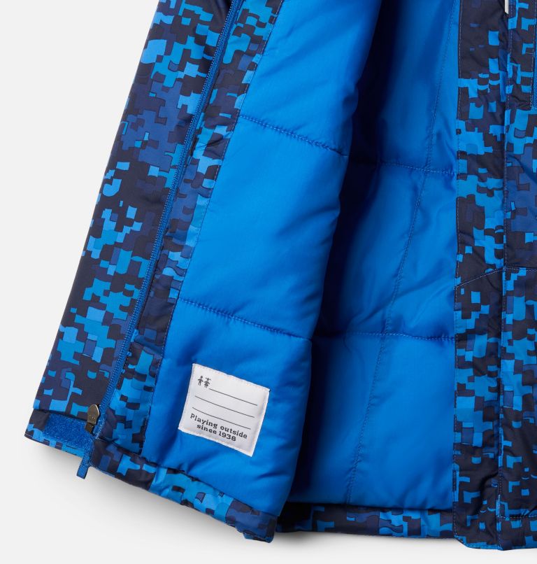 Boys’ Lightning Lift Jacket, Color: Bright Indigo Weave Print, image 3