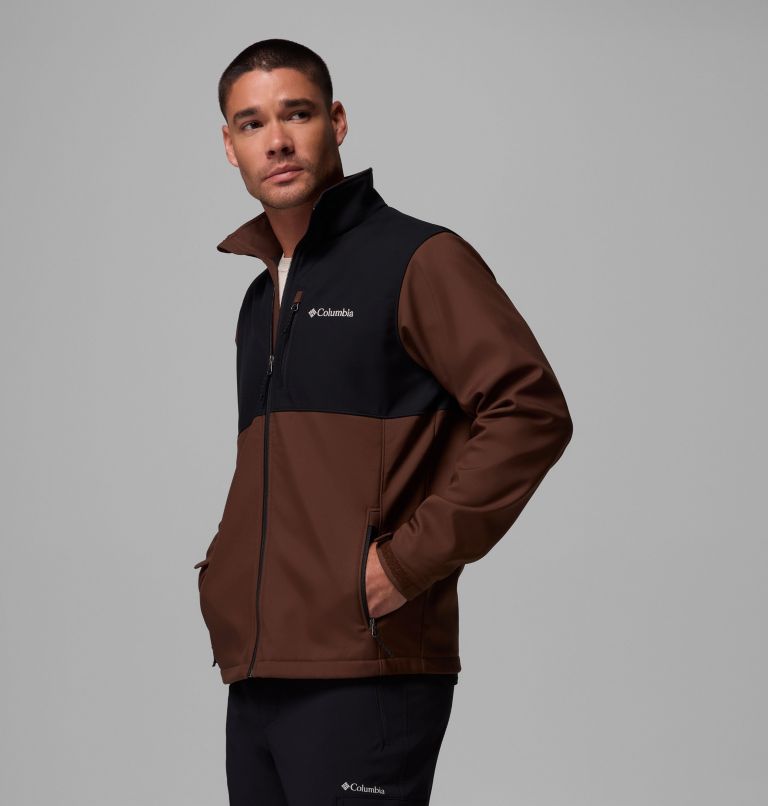 Men's Ascender Softshell Jacket, Color: Tobacco, Black, image 4