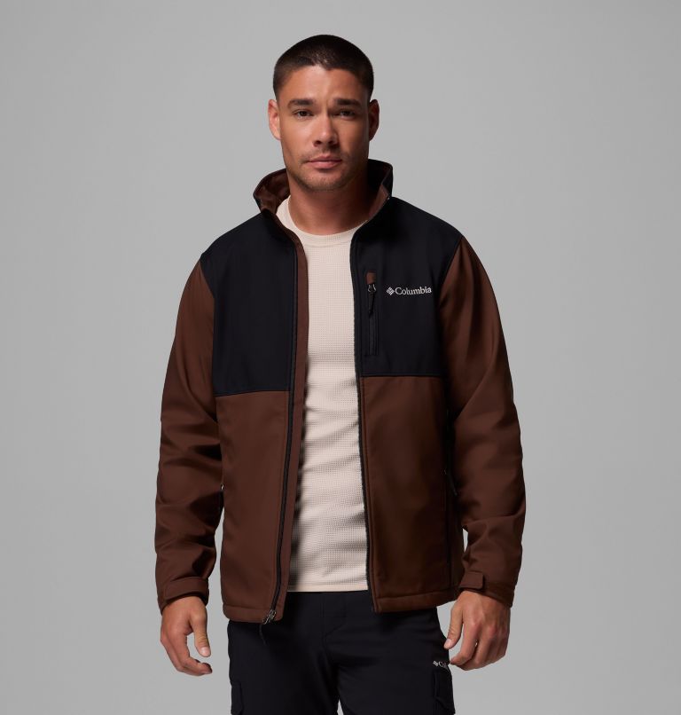 Men's Ascender Softshell Jacket, Color: Tobacco, Black, image 5