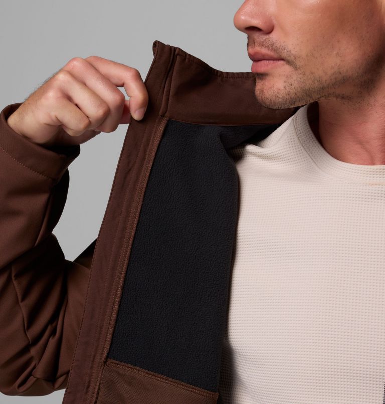 Men's Ascender Softshell Jacket, Color: Tobacco, Black, image 6