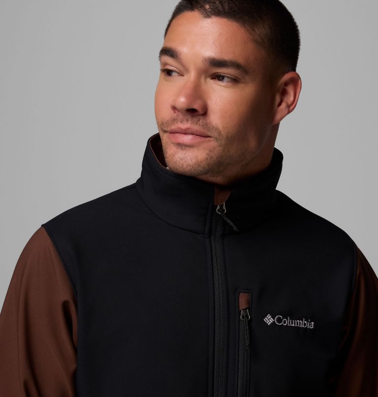 Men's Ascender Softshell Jacket, Color: Tobacco, Black, image 7